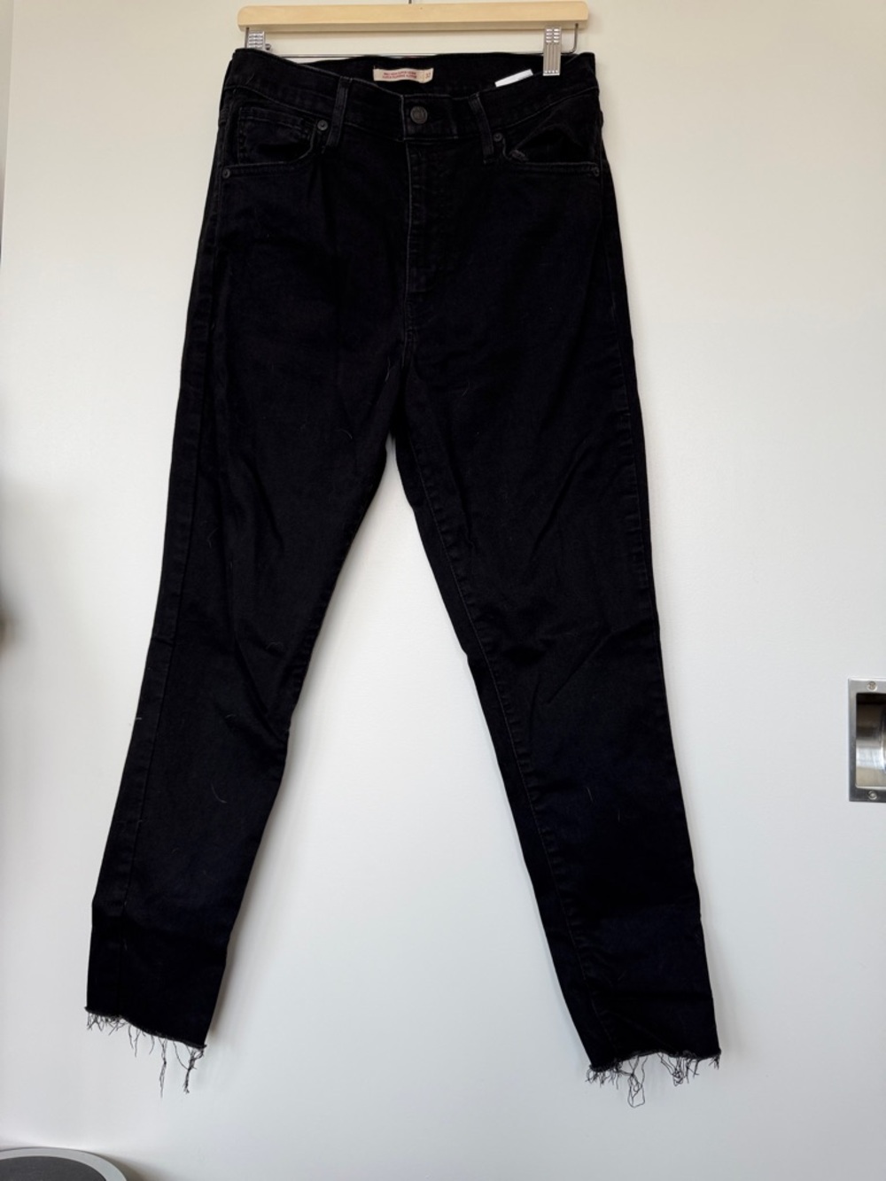 Levi’s Mile High Super Skinny raw hem jeans